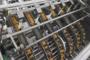 Автоматическая линия для подсчета и упаковки печенья